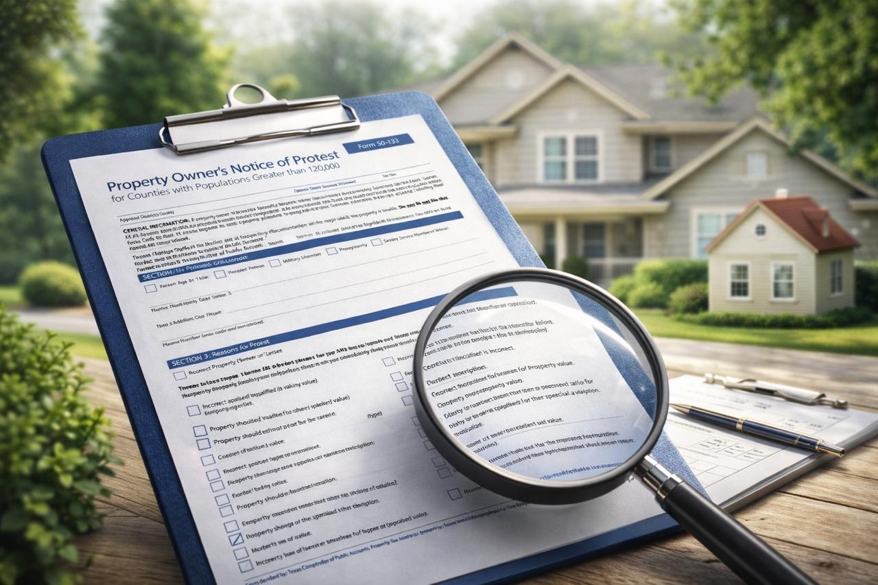 Property tax protest form